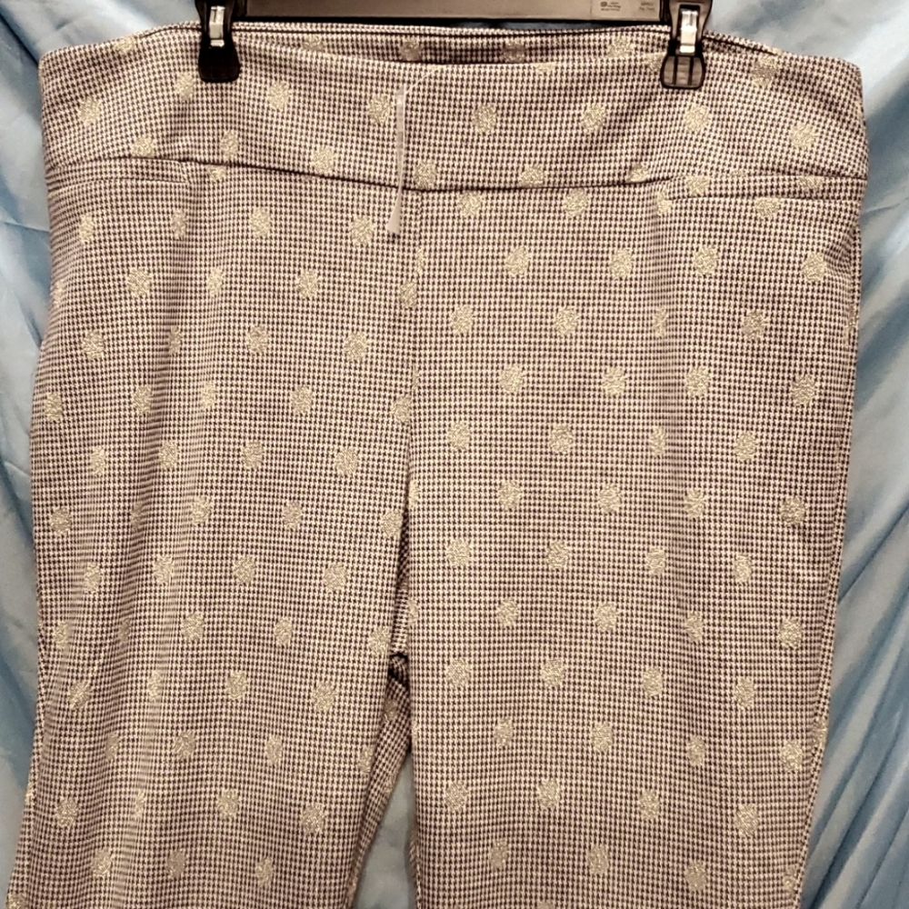 NY&C houndstooth with gold embellishments